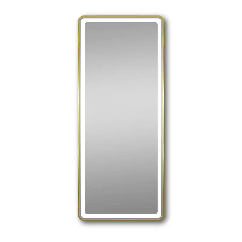 Espejos de tocador LED inteligentes de vidrio esmerilado con marco de aluminio de gran tamaño personalizado Espejo de salón de maquillaje de cuerpo entero