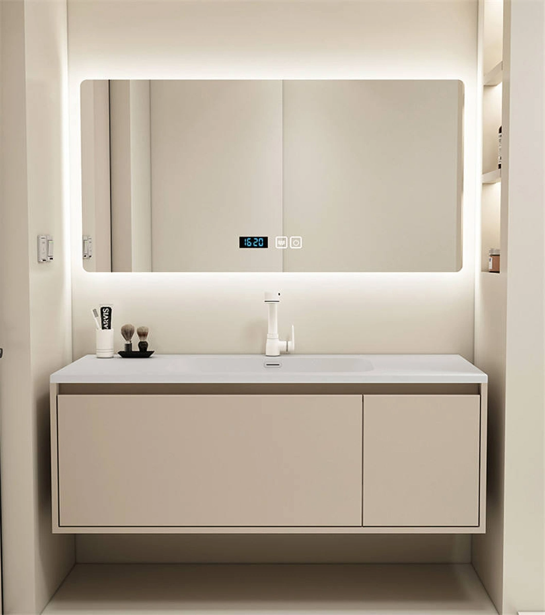 2023, nuevo diseño, armario de baño, espejo, tocador de baño, juego de armario de baño de lujo de madera americana