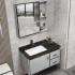 Gabinete de almacenamiento impermeable de esquina moderno tocador de madera maciza baño Mini gabinete de baño pequeño