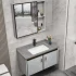 Gabinete de almacenamiento impermeable de esquina moderno tocador de madera maciza baño Mini gabinete de baño pequeño