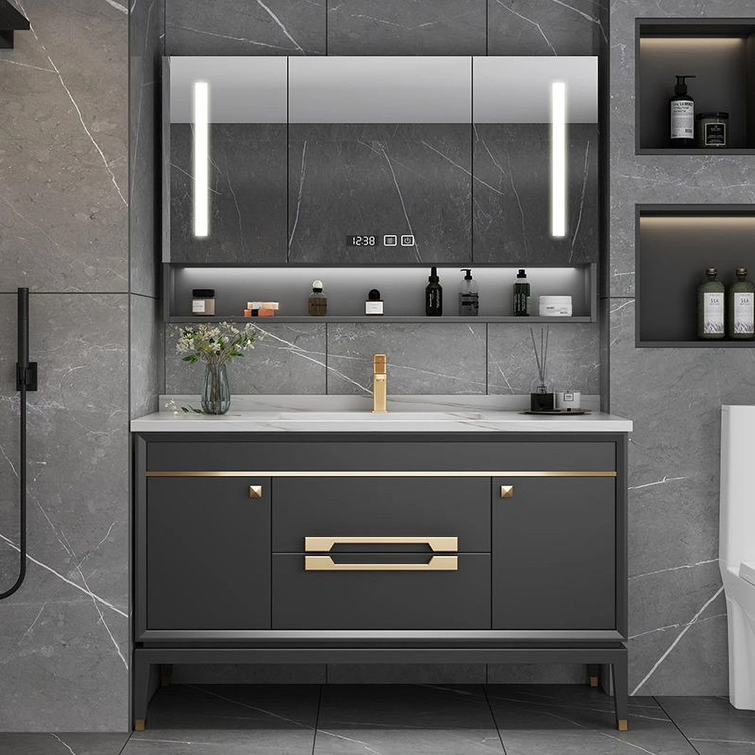 Gabinete de baño moderno 2023, armario de muebles, tipo suelo, armario de baño doble de lujo