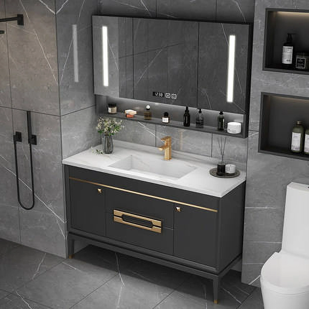 Gabinete de baño moderno 2023, armario de muebles, tipo suelo, armario de baño doble de lujo