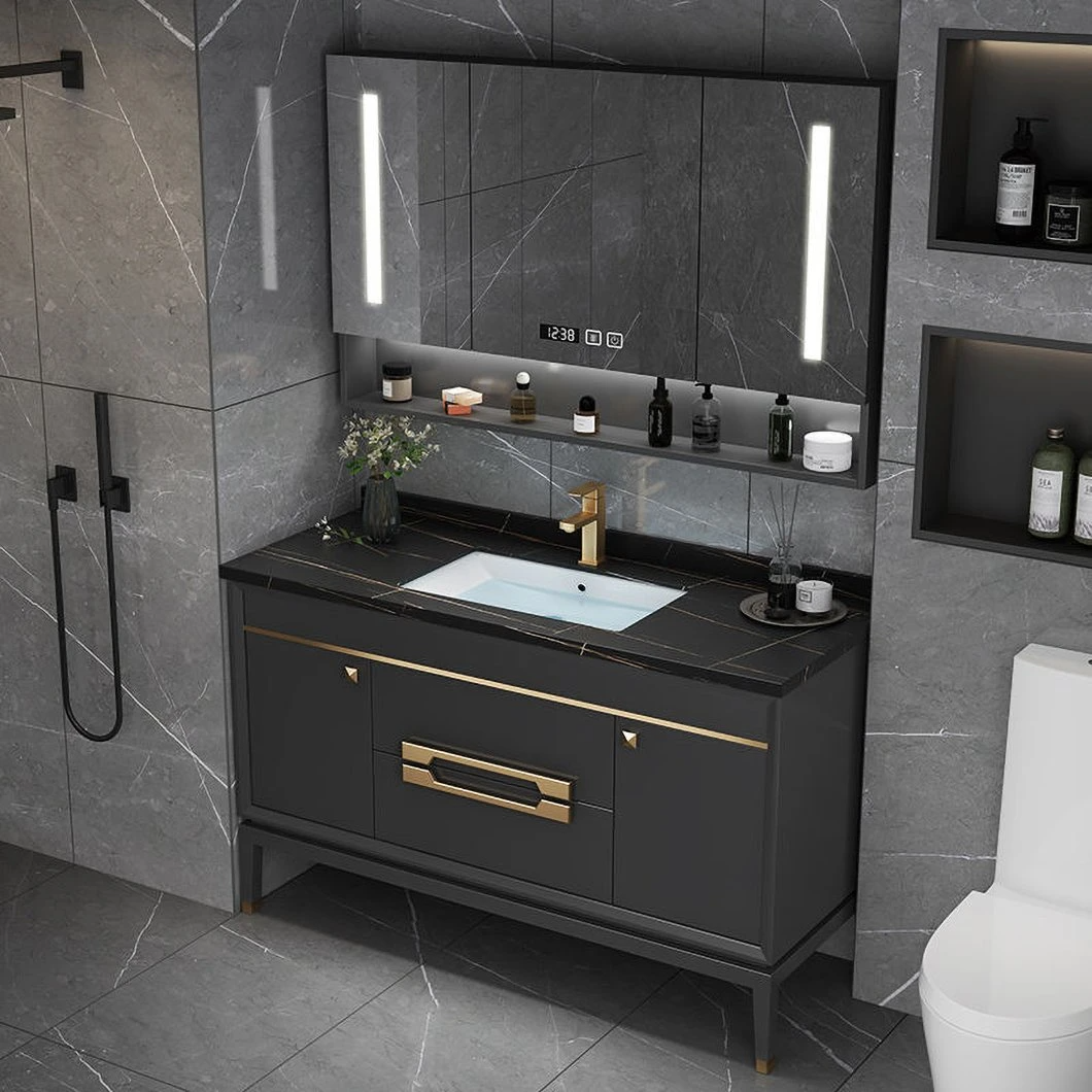 Gabinete de baño moderno 2023, armario de muebles, tipo suelo, armario de baño doble de lujo
