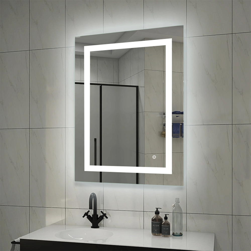 Espejo LED inteligente para baño, muebles de tocador iluminados, espejo de cristal decorativo montado en la pared, espejo de maquillaje con Bluetooth, decoración del hogar