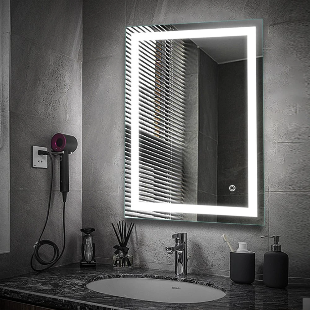Espejo LED inteligente para baño, muebles de tocador iluminados, espejo de cristal decorativo montado en la pared, espejo de maquillaje con Bluetooth, decoración del hogar