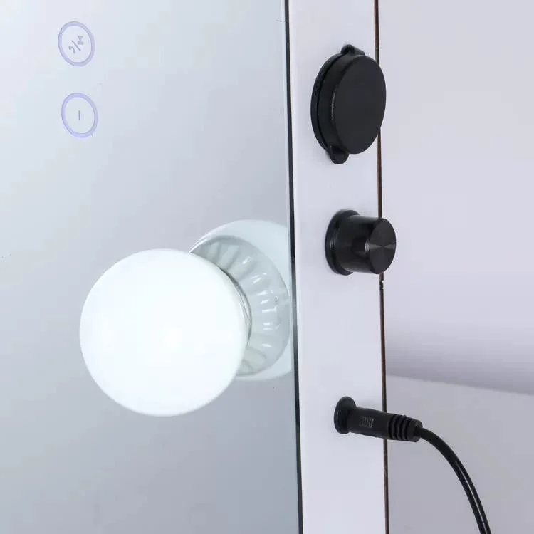 Altavoz Bluetooth Salón Hollywood Longitud de cuerpo completo Luces LED Espejo de vanidad