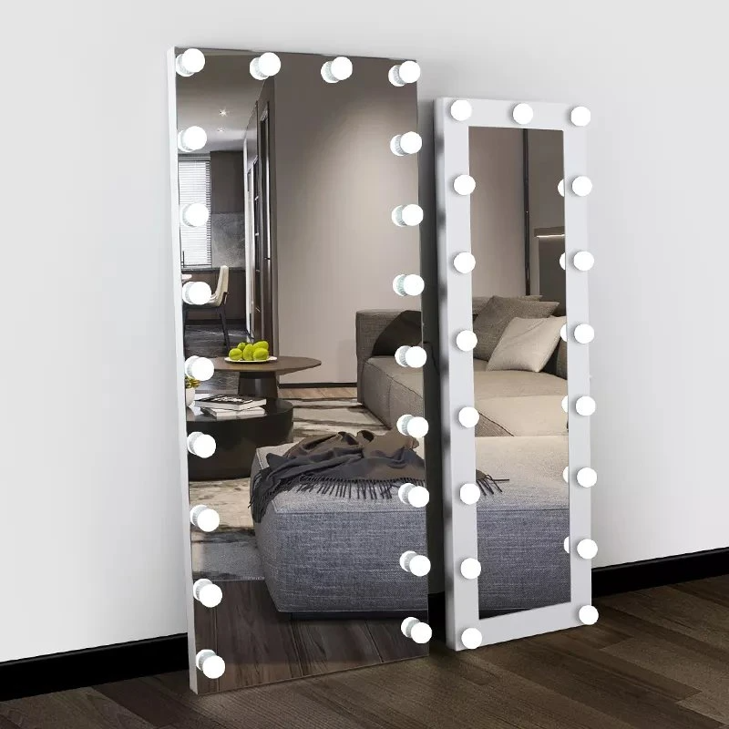 Altavoz Bluetooth Salón Hollywood Longitud de cuerpo completo Luces LED Espejo de vanidad
