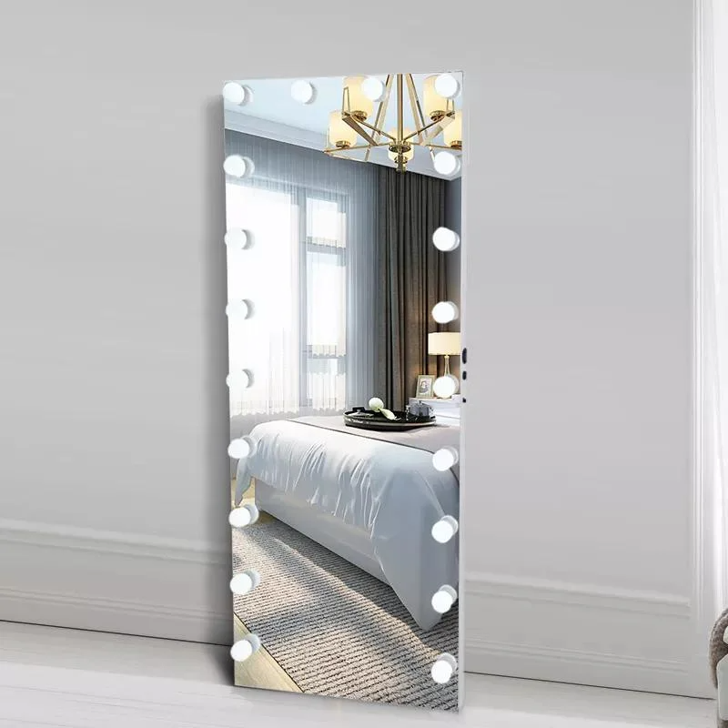 Altavoz Bluetooth Salón Hollywood Longitud de cuerpo completo Luces LED Espejo de vanidad