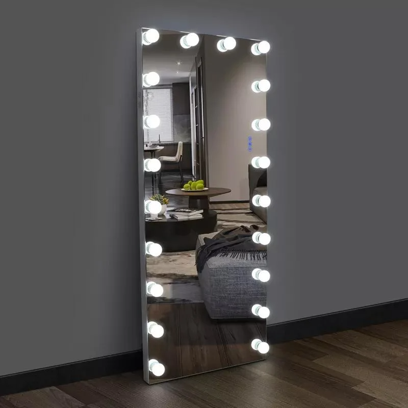 Altavoz Bluetooth Salón Hollywood Longitud de cuerpo completo Luces LED Espejo de vanidad