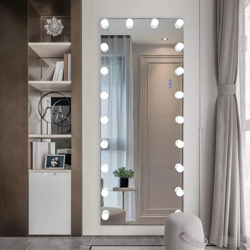 Altavoz Bluetooth Salón Hollywood Longitud de cuerpo completo Luces LED Espejo de vanidad