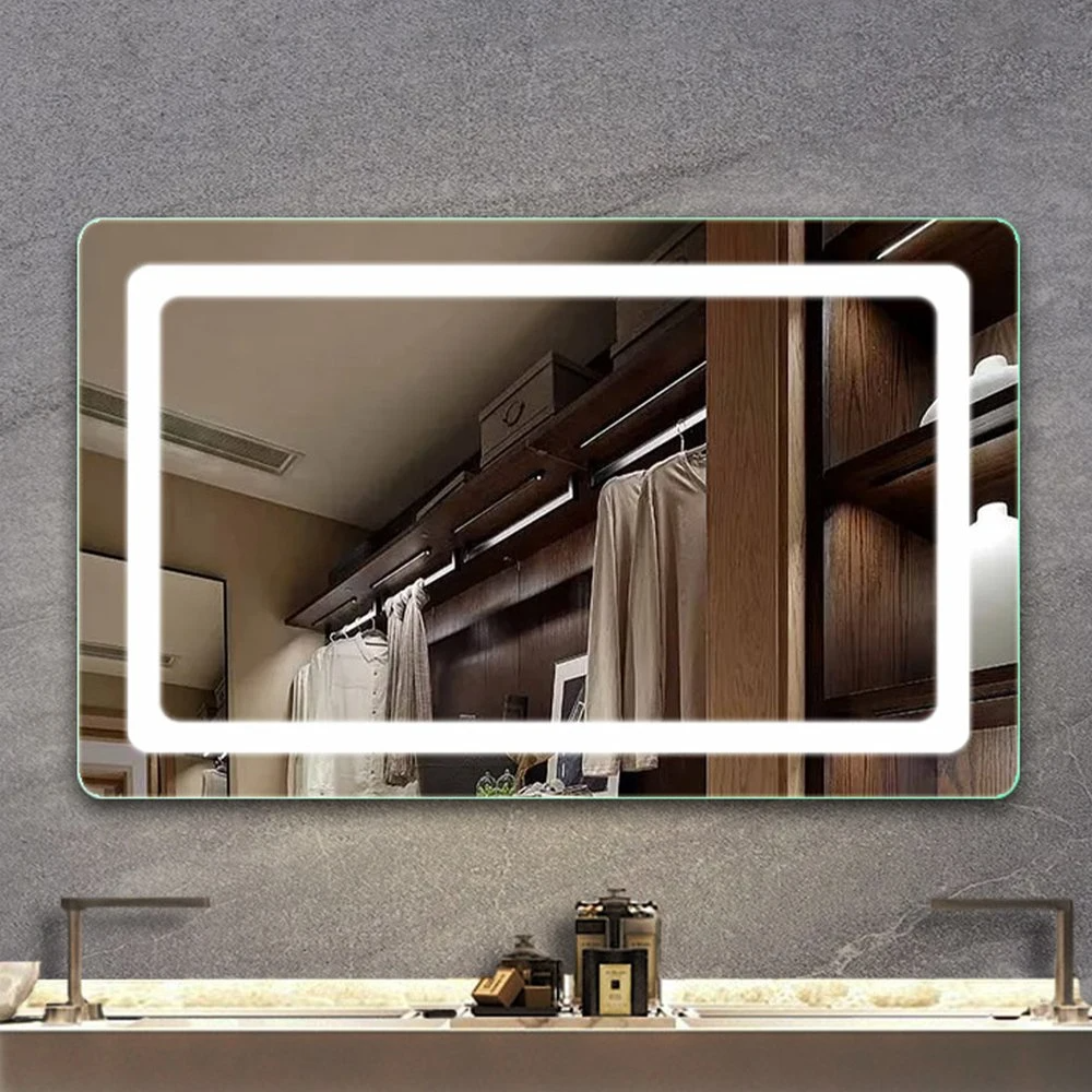 Espejo de pared para decoración del hogar, espejo de baño, espejo de maquillaje con Bluetooth, espejo inteligente LED, muebles de salón
