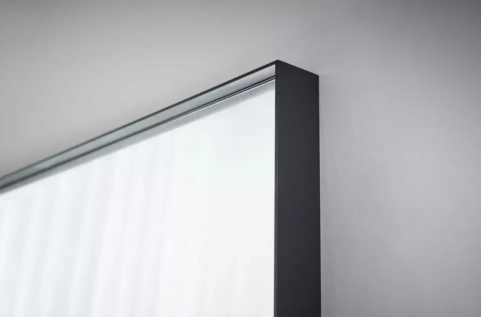 Marco de espejo y espejo de cristal de pared de arte artesanal de tamaño personalizado rectangular