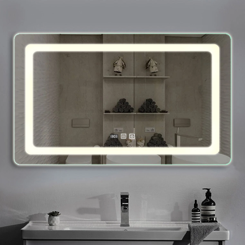 Espejo de tocador montado en la pared del baño LED, espejo inteligente para el hogar, decoración del hogar, espejo de maquillaje con Bluetooth, accesorios de baño