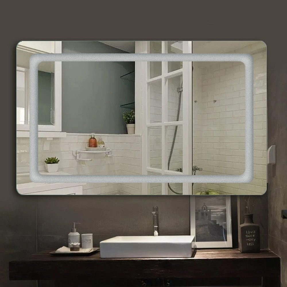 Espejo de tocador montado en la pared del baño LED, espejo inteligente para el hogar, decoración del hogar, espejo de maquillaje con Bluetooth, accesorios de baño