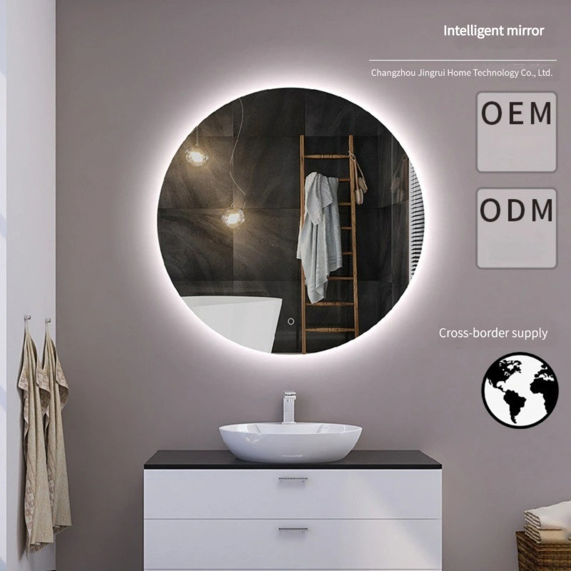 Precio de fábrica de China, muebles de baño, espejo de pared de vestir de luz delantera inteligente para proyecto de baño de Hotel