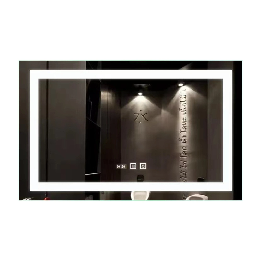 Espejo de maquillaje inteligente de pared de tocador de baño con lámpara LED con luz