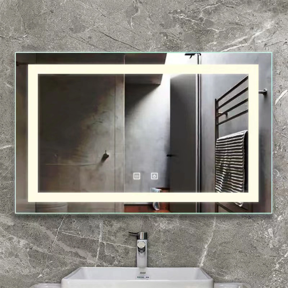 Espejo de maquillaje inteligente de pared de tocador de baño con lámpara LED con luz
