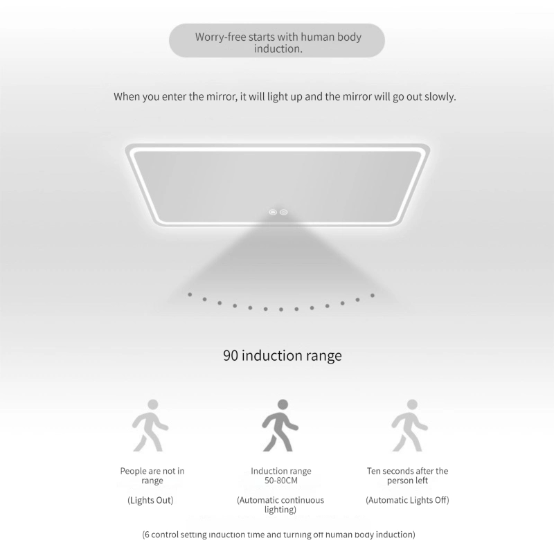 Espejo de piso de cuerpo entero de pared de sala de diseño de arco de moda simple con mejores ventas de los fabricantes