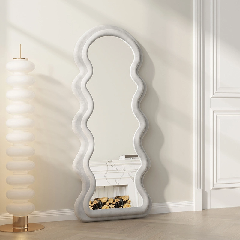 Espejo de piso de cuerpo entero de pared de sala de diseño de arco de moda simple con mejores ventas de los fabricantes