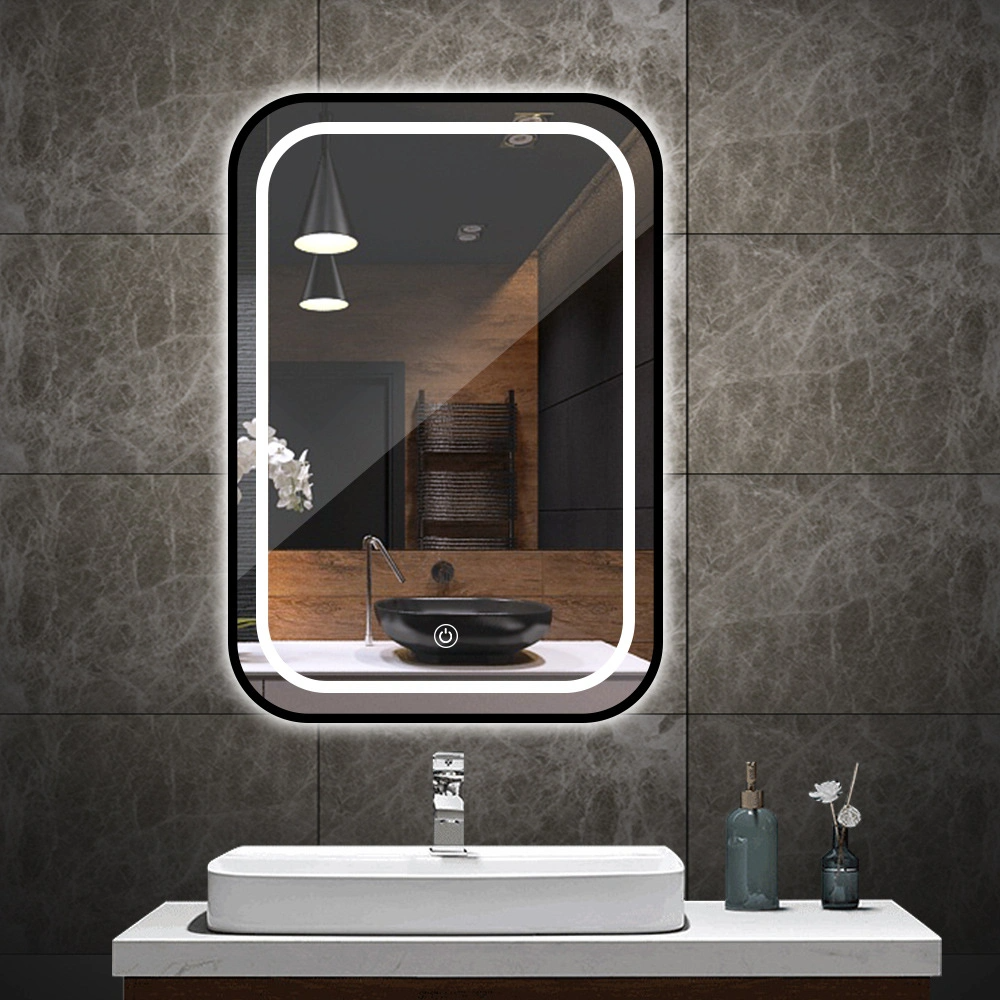 Espejo de baño Luz LED Desempañador Espejo táctil Baño Baño Espejo LED