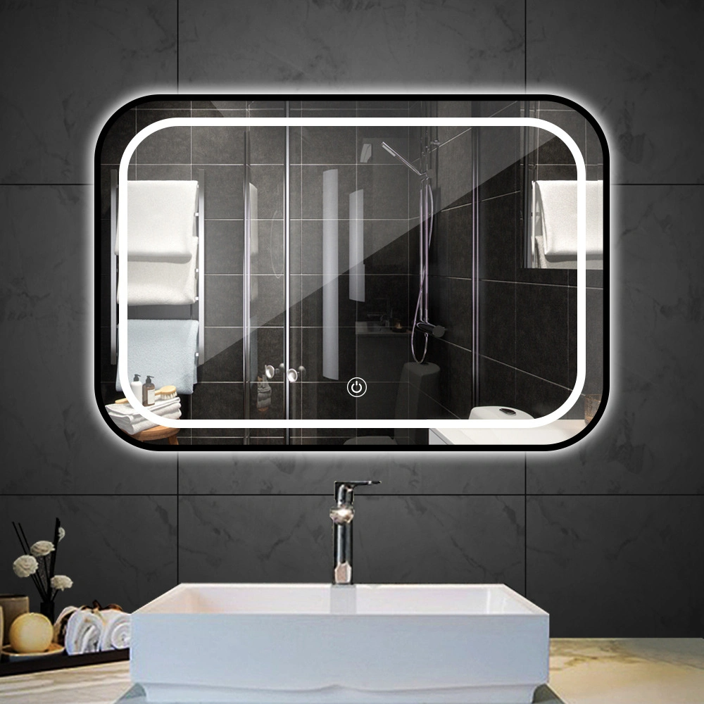 Espejo de baño Luz LED Desempañador Espejo táctil Baño Baño Espejo LED