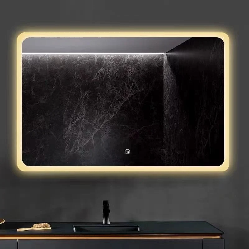 Espejo de tocador impermeable con luz LED retroiluminado personal personalizado para baño con luz