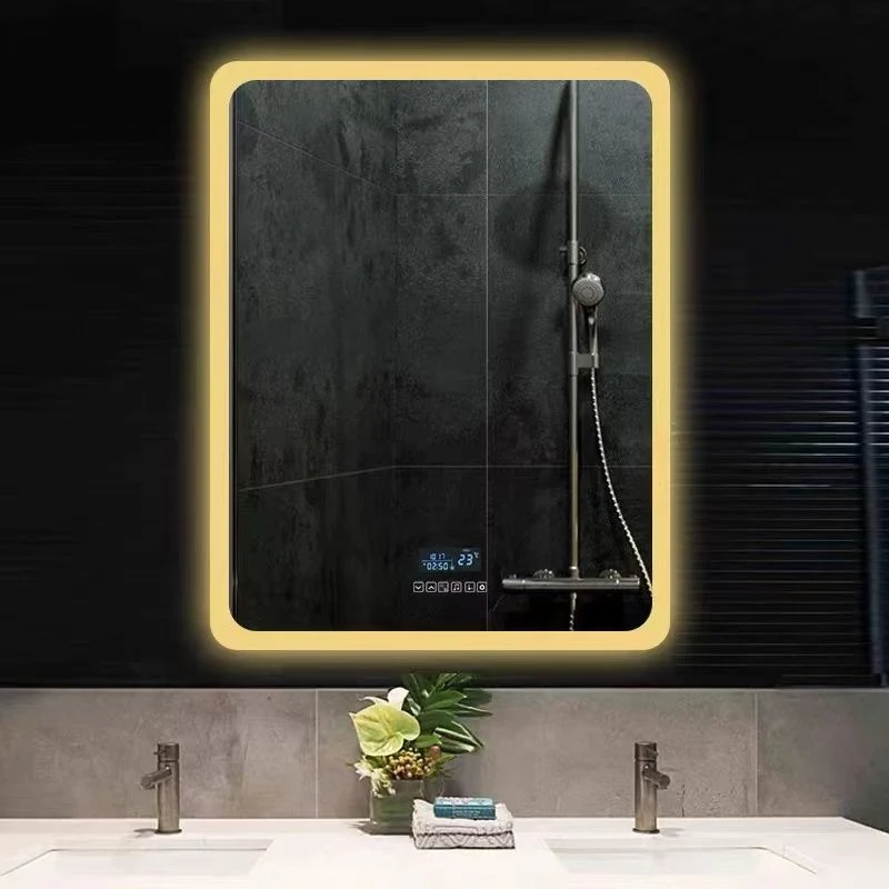 Espejo de tocador impermeable con luz LED retroiluminado personal personalizado para baño con luz