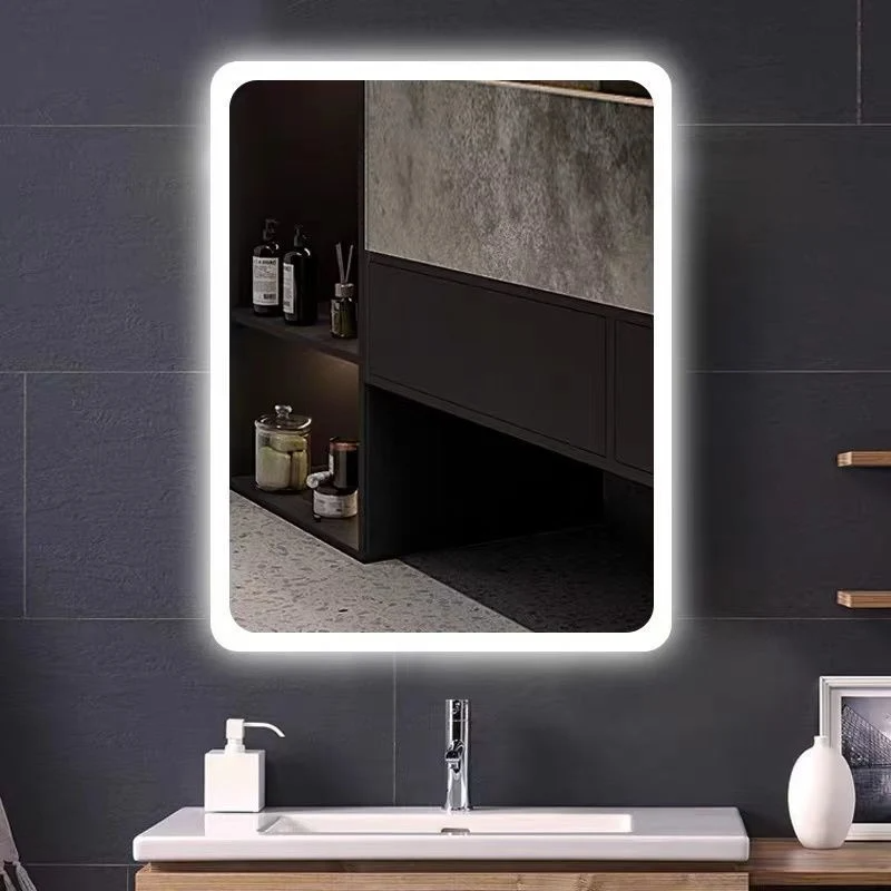 Espejo de tocador impermeable con luz LED retroiluminado personal personalizado para baño con luz