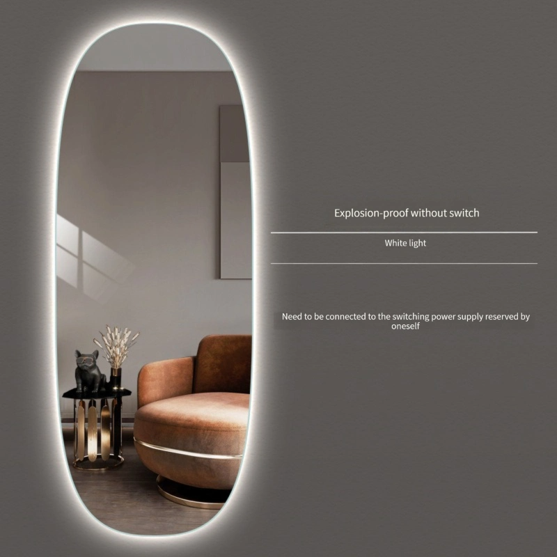 Espejo de pared LED Tienda de ropa decorativa Probador Espejo tridimensional inteligente de cuerpo entero