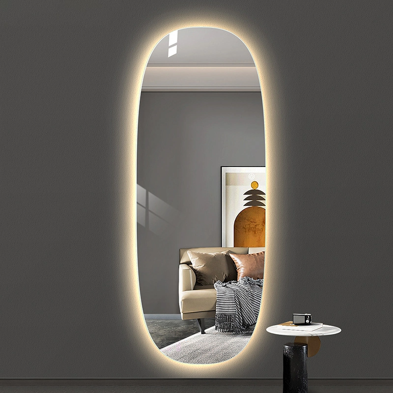 Espejo de pared LED Tienda de ropa decorativa Probador Espejo tridimensional inteligente de cuerpo entero
