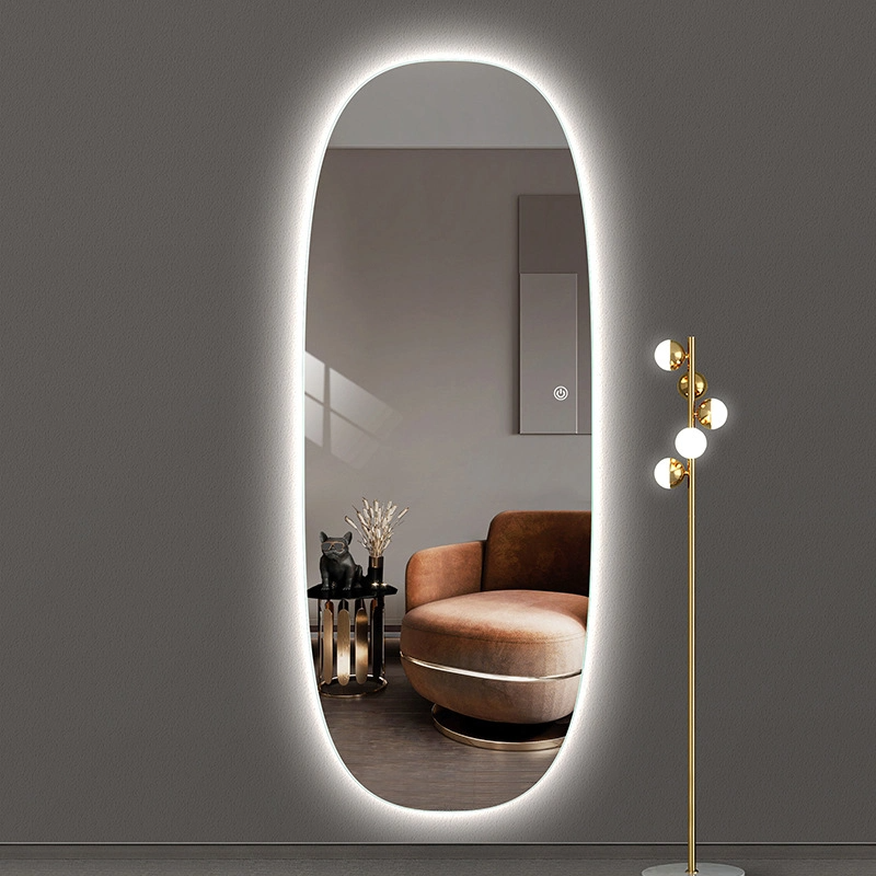 Espejo de pared LED Tienda de ropa decorativa Probador Espejo tridimensional inteligente de cuerpo entero
